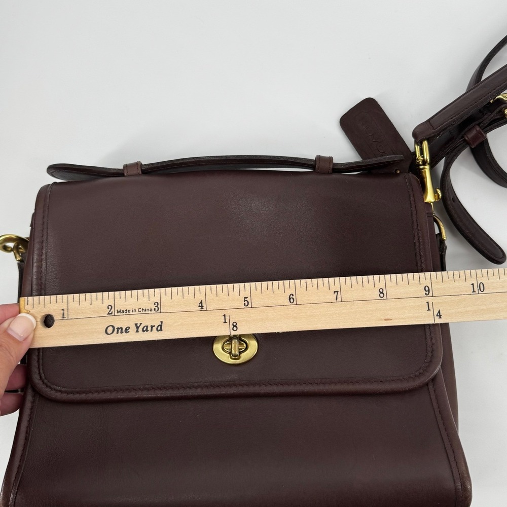 Vintage Coach Mahogany Brown Court Bag Convertible Crossbody 9870 Rare EUC - Picture 4 of 16